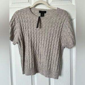 New House of Harlow 100% Cashmere Beige Sweater. Size L